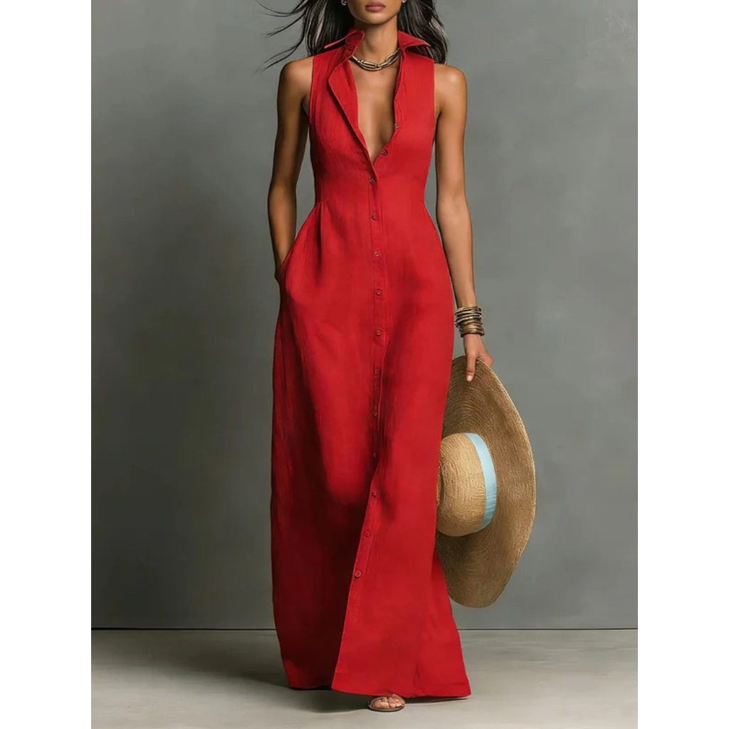 Olivia | Damen Komfort Jumpsuit Mit Knöpfen