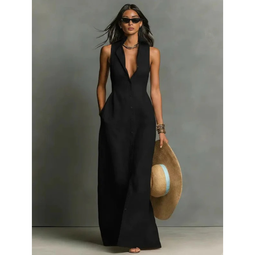 Olivia | Damen Komfort Jumpsuit Mit Knöpfen