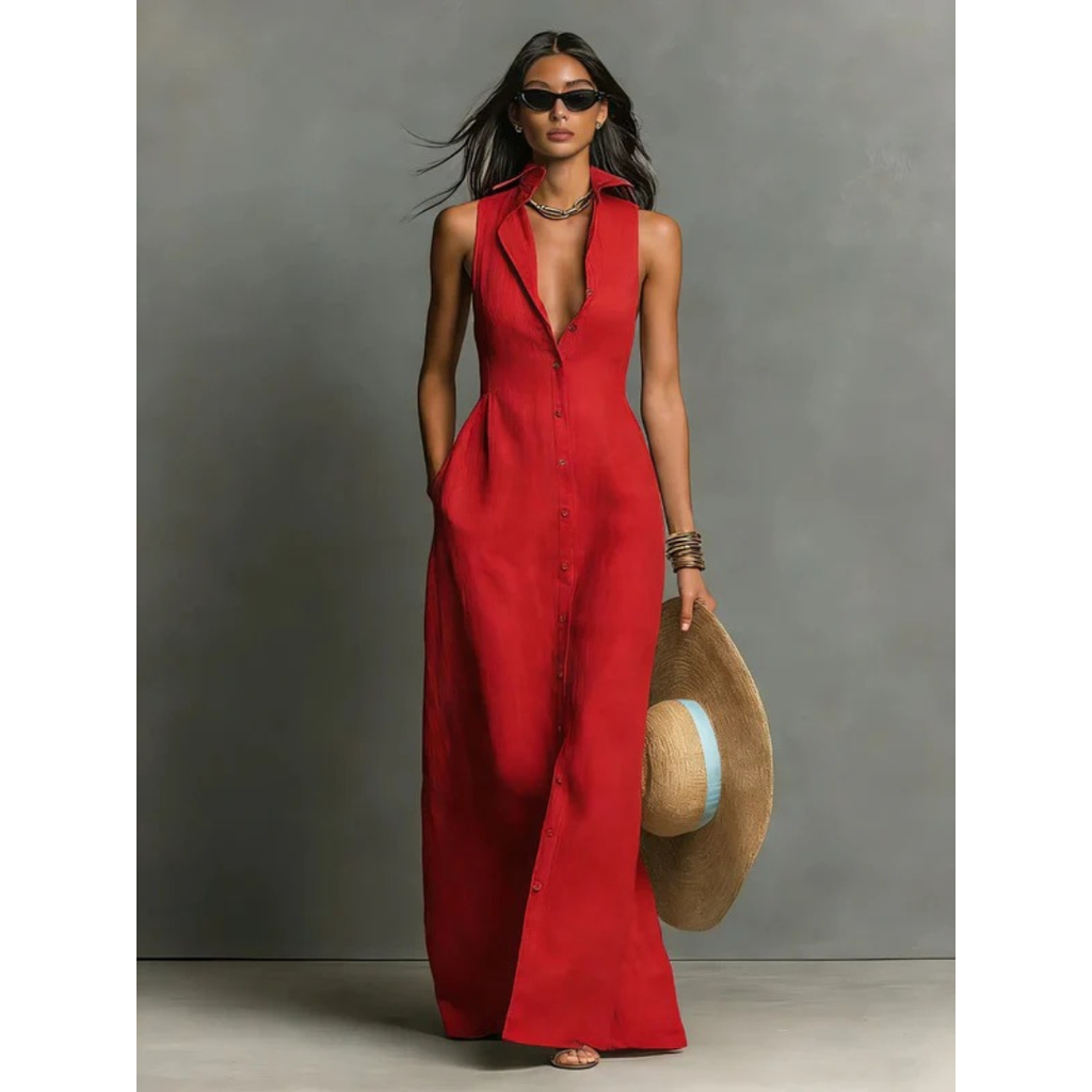 Olivia | Damen Komfort Jumpsuit Mit Knöpfen