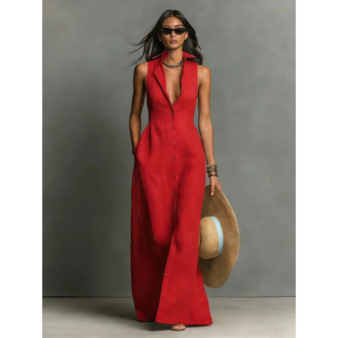 Olivia | Damen Komfort Jumpsuit Mit Knöpfen