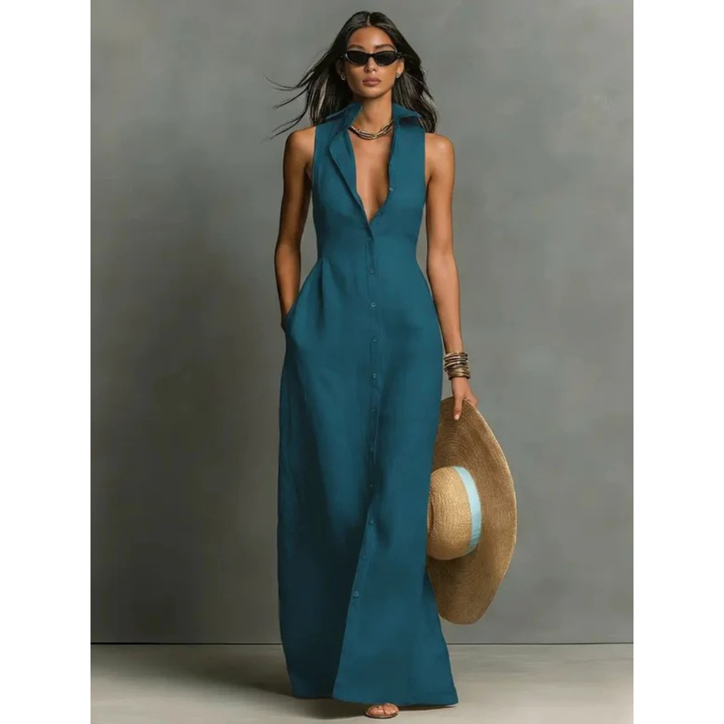 Olivia | Damen Komfort Jumpsuit Mit Knöpfen