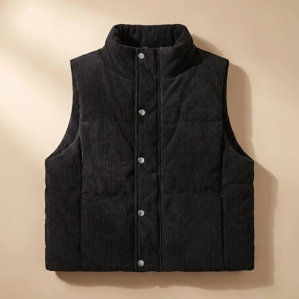 Oriana | Damen Steppweste mit Stehkragen, Taschen und Druckknöpfen