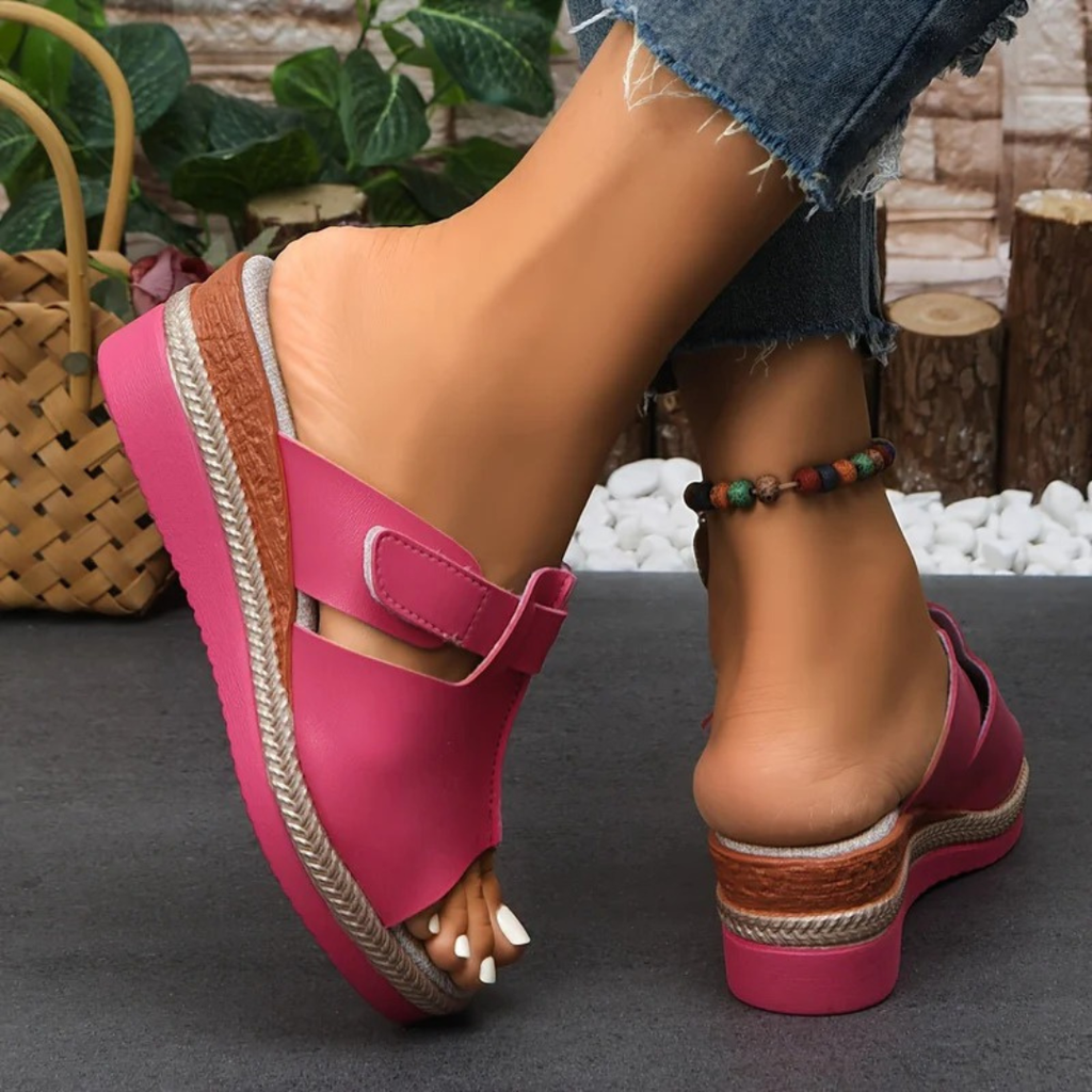 Ottilie | Damen Orthopädische Komfort Sandalen Mit Keilabsatz