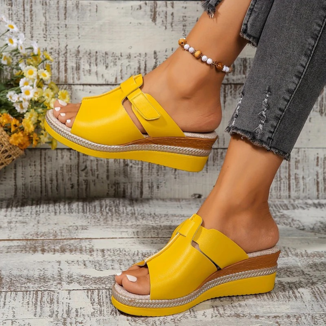 Ottilie | Damen Orthopädische Komfort Sandalen Mit Keilabsatz