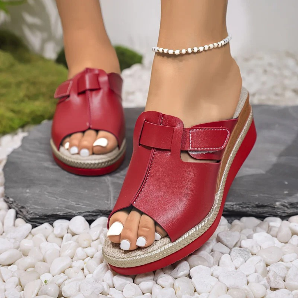 Ottilie | Damen Orthopädische Komfort Sandalen Mit Keilabsatz