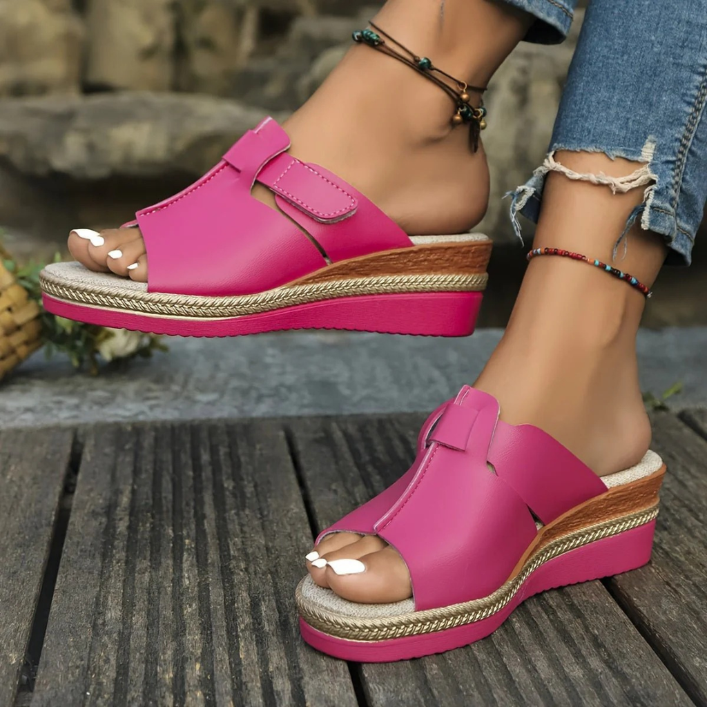 Ottilie | Damen Orthopädische Komfort Sandalen Mit Keilabsatz