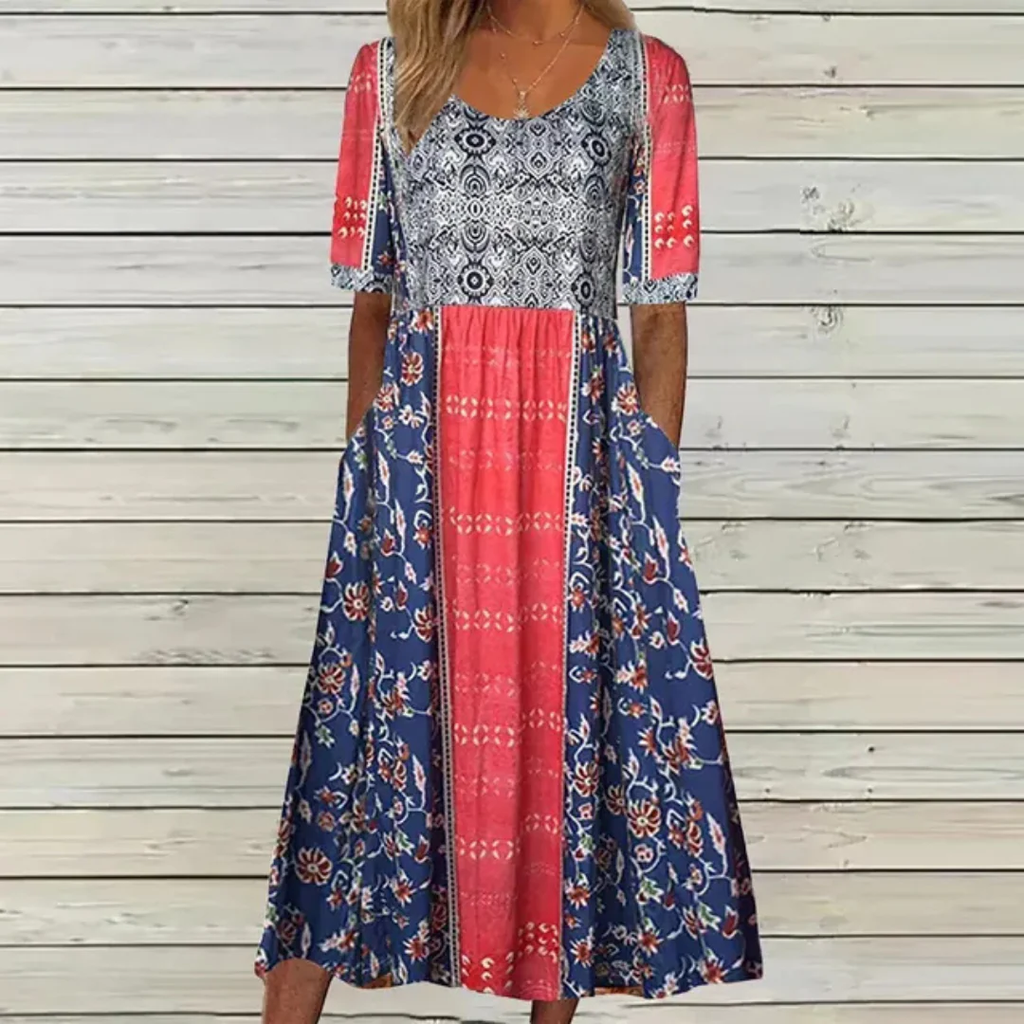 Oxana | Damen Leichtes Sommerkleid Midi