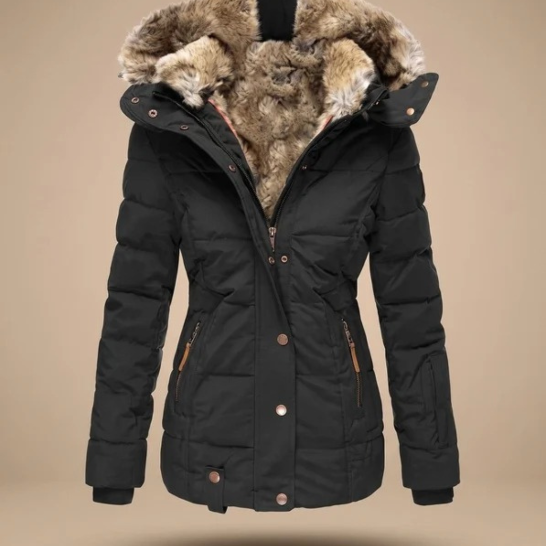 Patricia | Damen Puffer Winterjacke mit Kapuze und Angenehmer Form