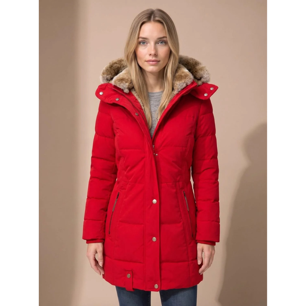 Patricia | Damen Puffer Winterjacke mit Kapuze und Angenehmer Form