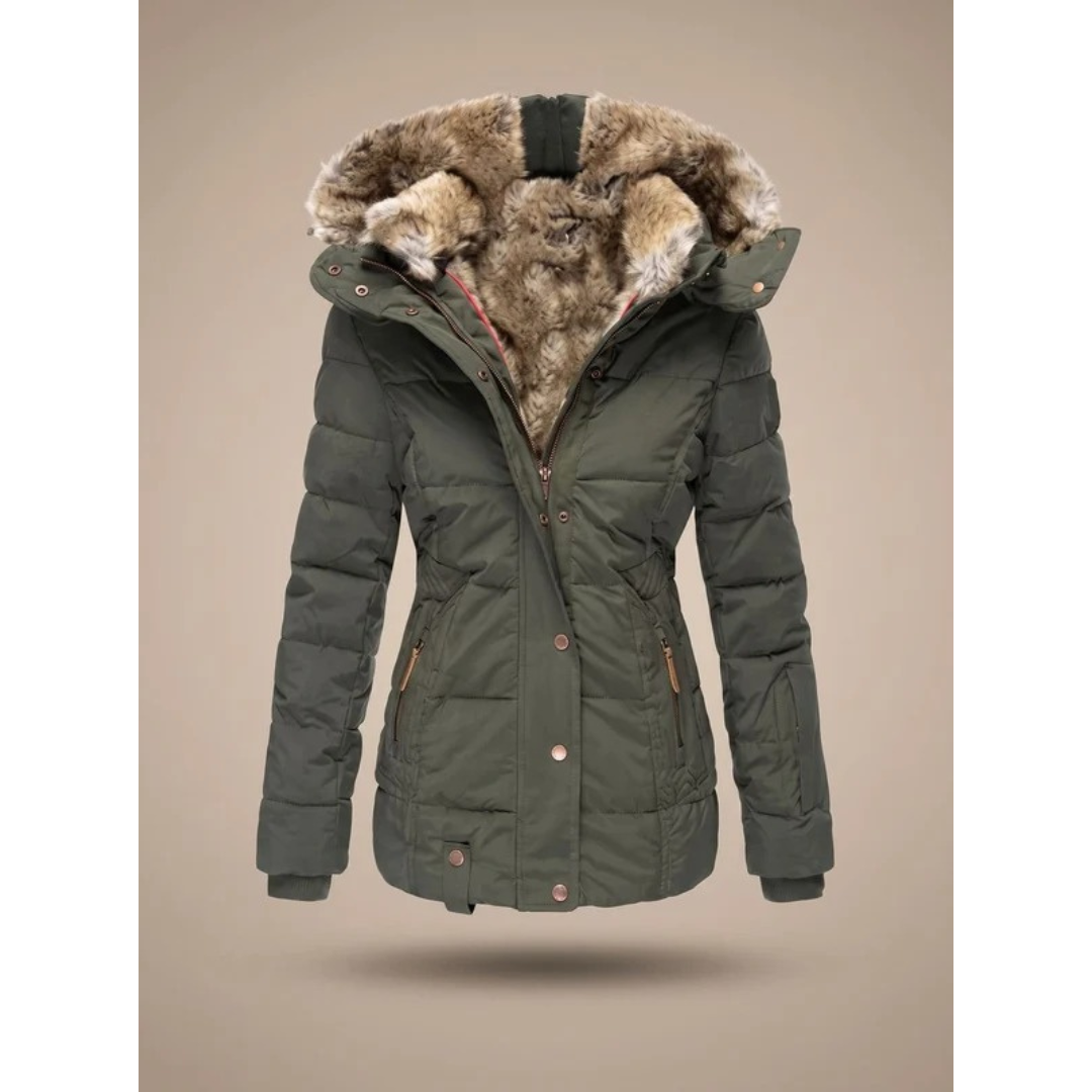 Patricia | Damen Puffer Winterjacke mit Kapuze und Angenehmer Form