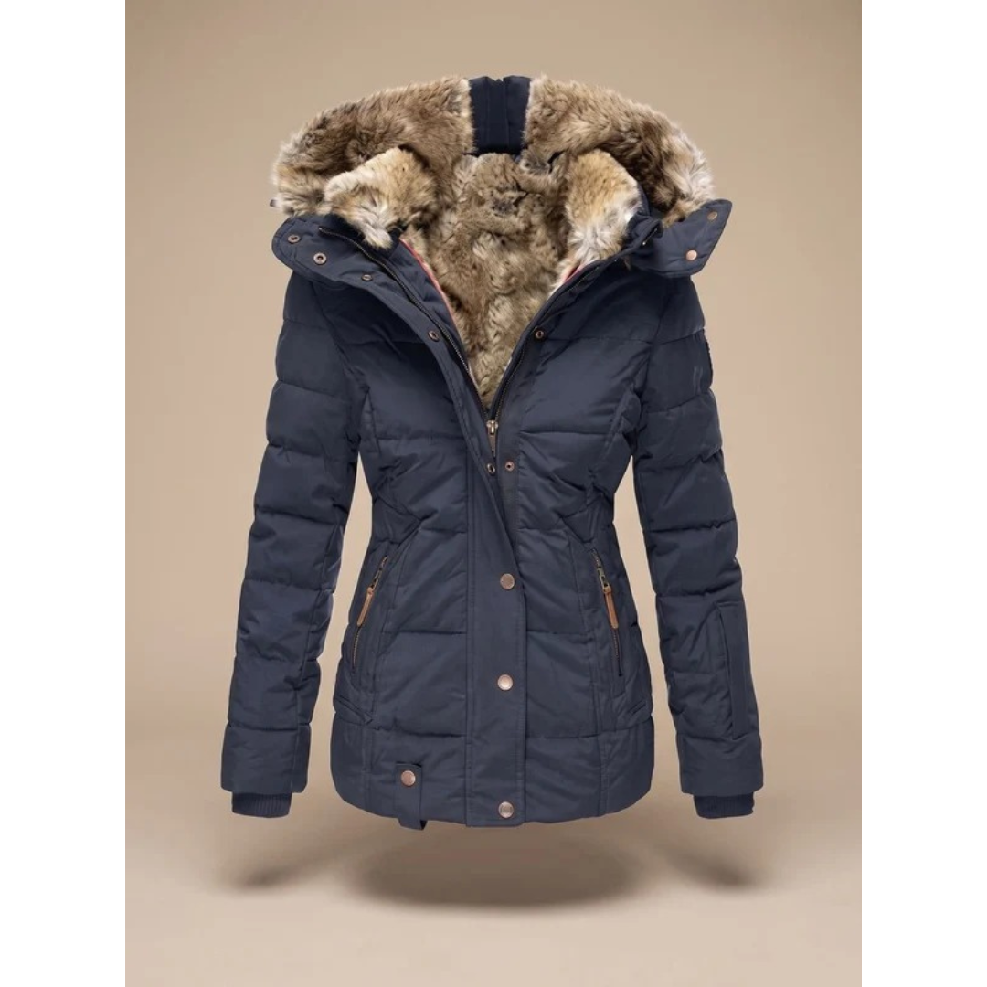 Patricia | Damen Puffer Winterjacke mit Kapuze und Angenehmer Form