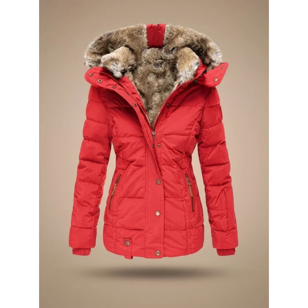 Patricia | Damen Puffer Winterjacke mit Kapuze und Angenehmer Form