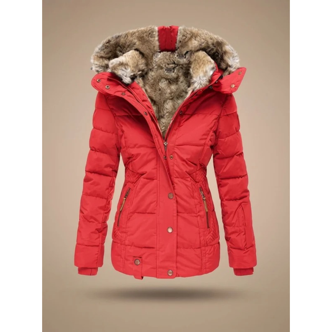 Patricia | Damen Puffer Winterjacke mit Kapuze und Angenehmer Form