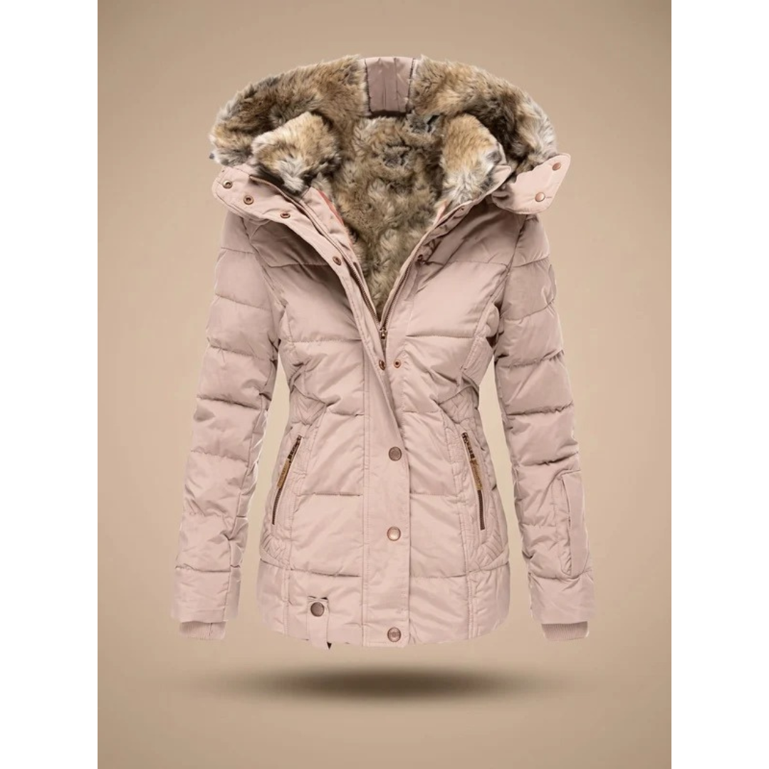 Patricia | Damen Puffer Winterjacke mit Kapuze und Angenehmer Form