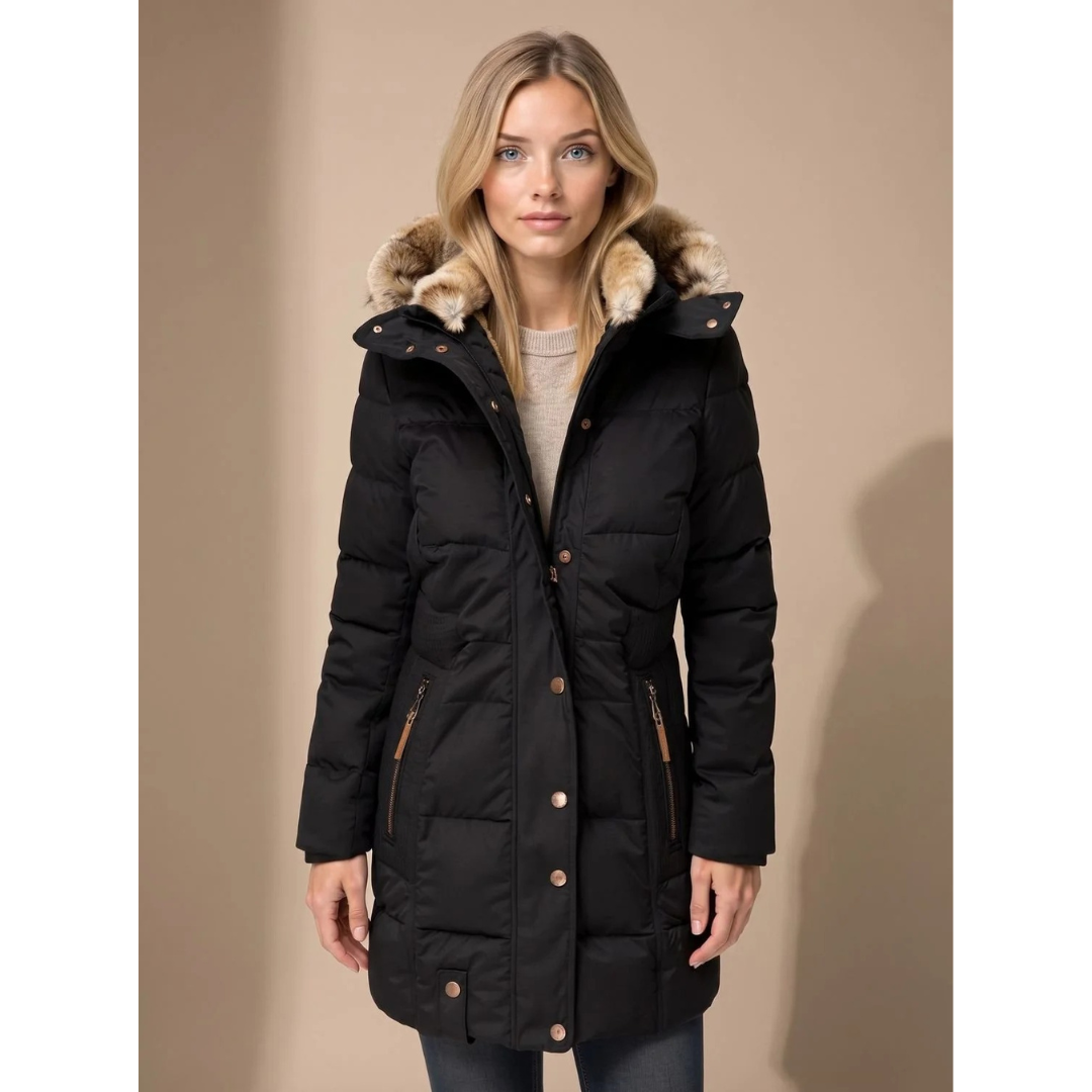 Patricia | Damen Puffer Winterjacke mit Kapuze und Angenehmer Form