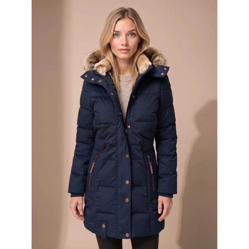 Patricia | Damen Puffer Winterjacke mit Kapuze und Angenehmer Form