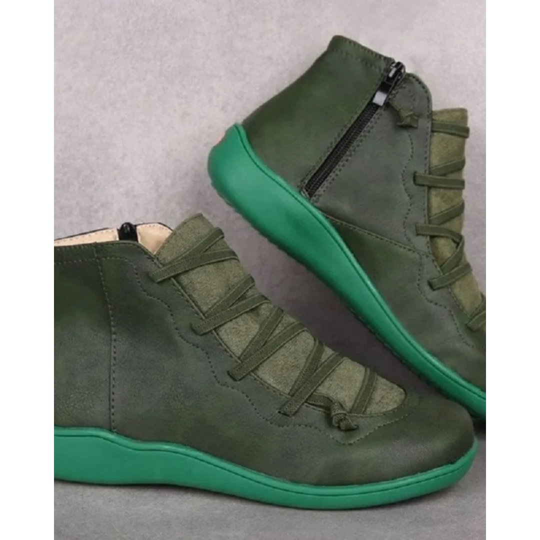 Paulina | Damen Orthopädische Stiefeletten Mit Reißverschluss