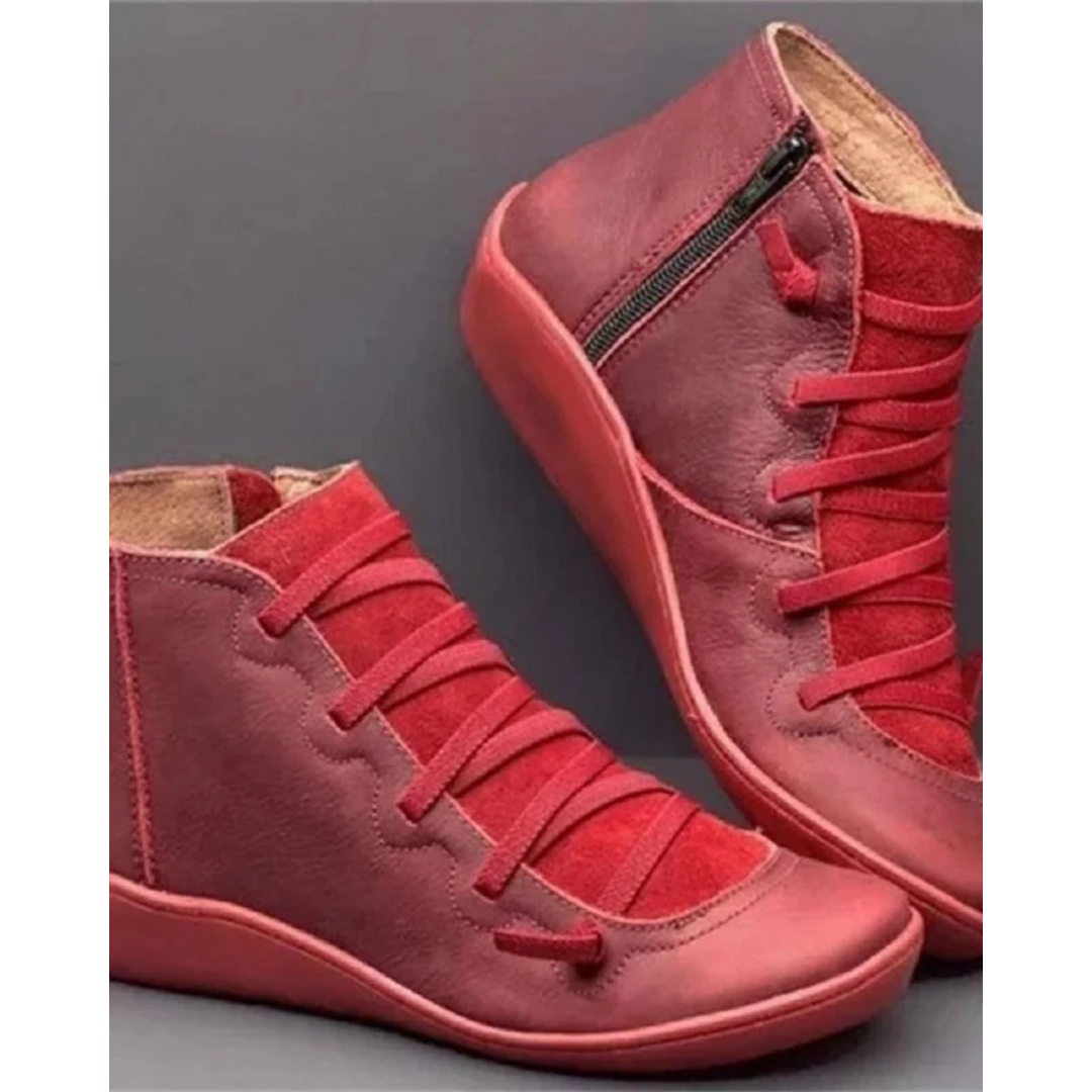Paulina | Damen Orthopädische Stiefeletten Mit Reißverschluss