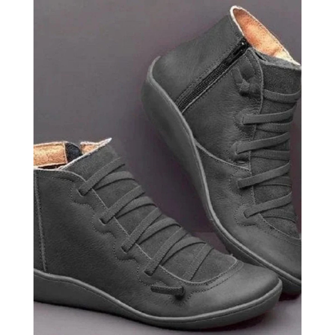 Paulina | Damen Orthopädische Stiefeletten Mit Reißverschluss