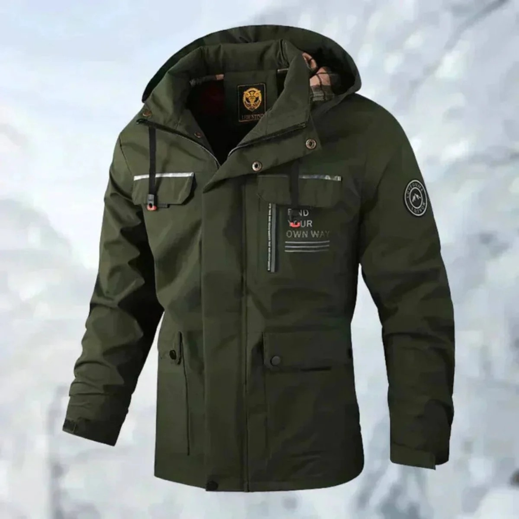 Peer | Herren Wasserdichte Winterjacke mit Kapuze