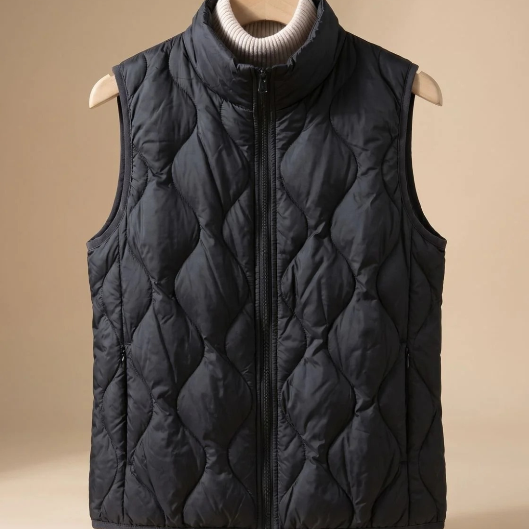 Pella | Damen Weste mit Stehkragen, Taschen und Muster