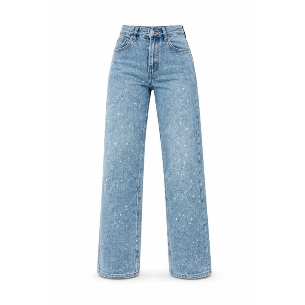 Penelope | Damen High Waist Glitzer Jeans