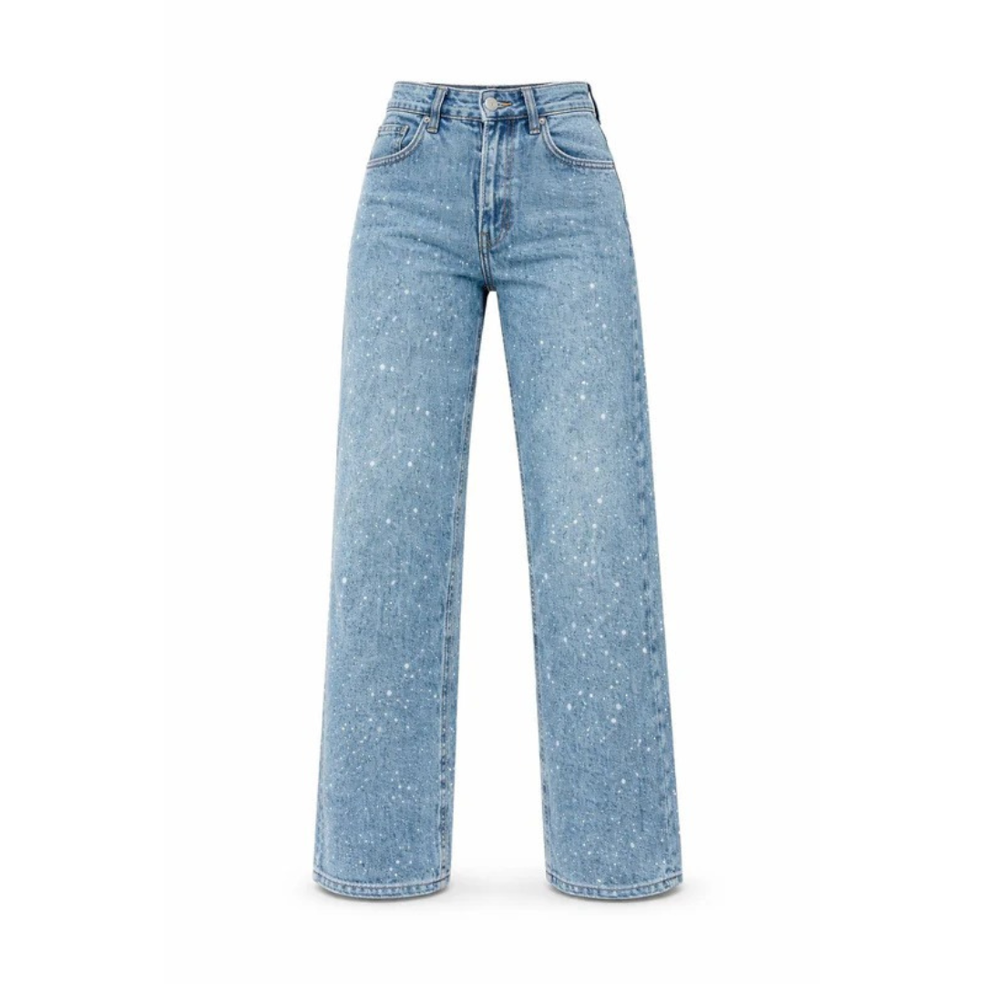 Penelope | Damen High Waist Glitzer Jeans