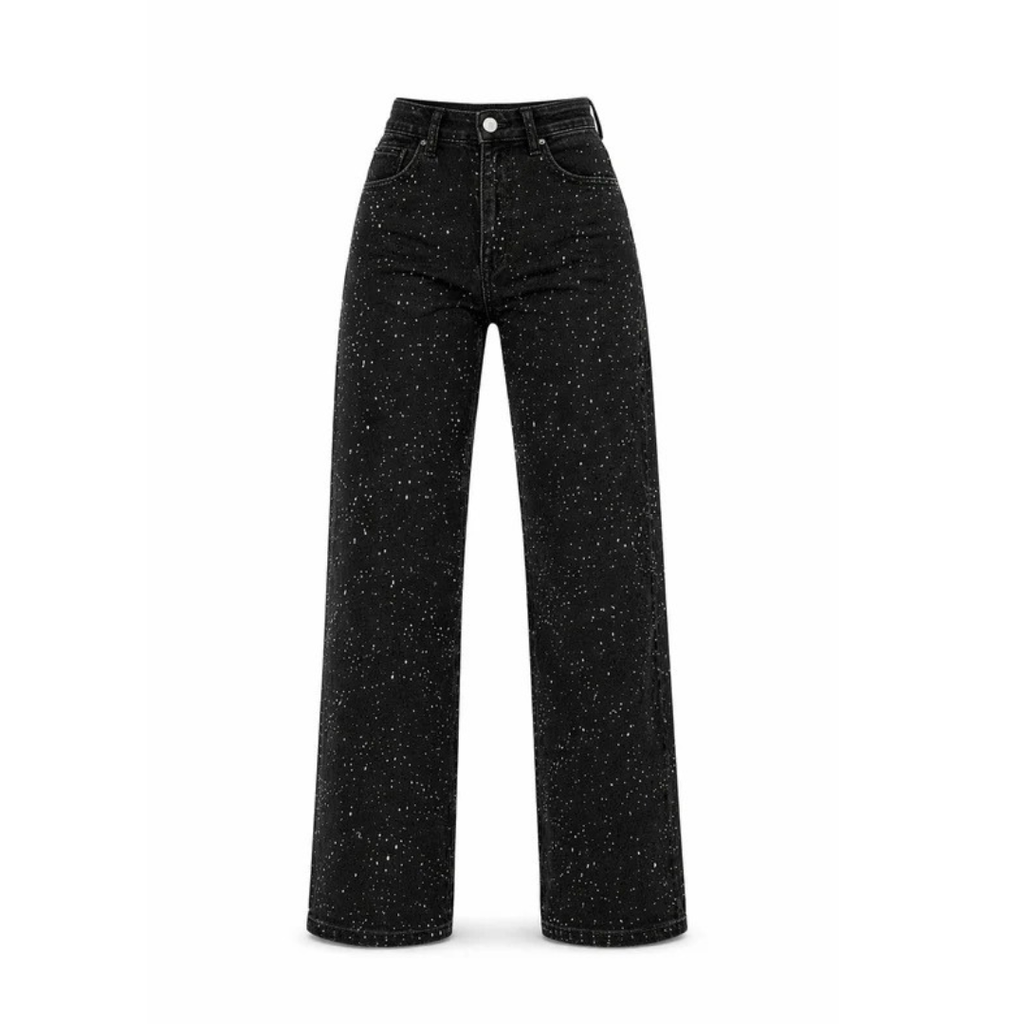 Penelope | Damen High Waist Glitzer Jeans