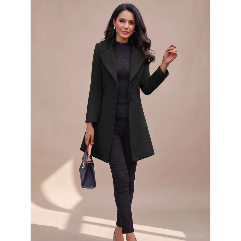 Philine | Damen Trench Coat mit Revers und Knöpfen