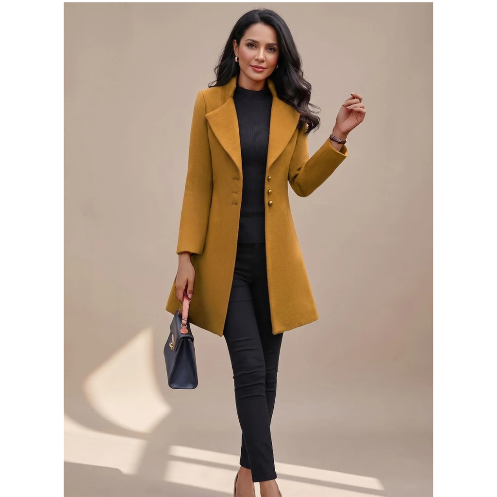 Philine | Damen Trench Coat mit Revers und Knöpfen