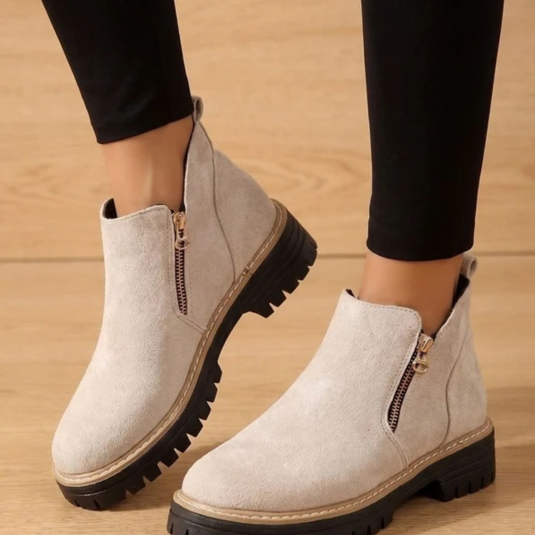 Philippa | Damen Orthopädische Stiefeletten mit Reißverschluss und Leoparden