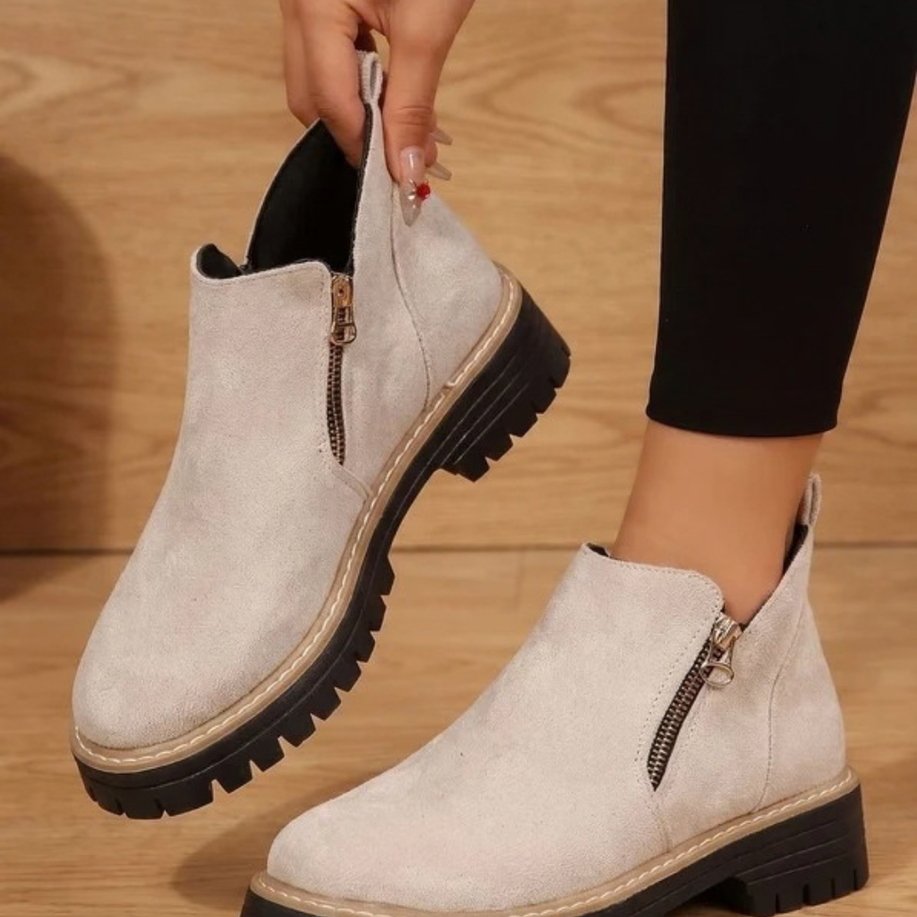 Philippa | Damen Orthopädische Stiefeletten mit Reißverschluss und Leoparden