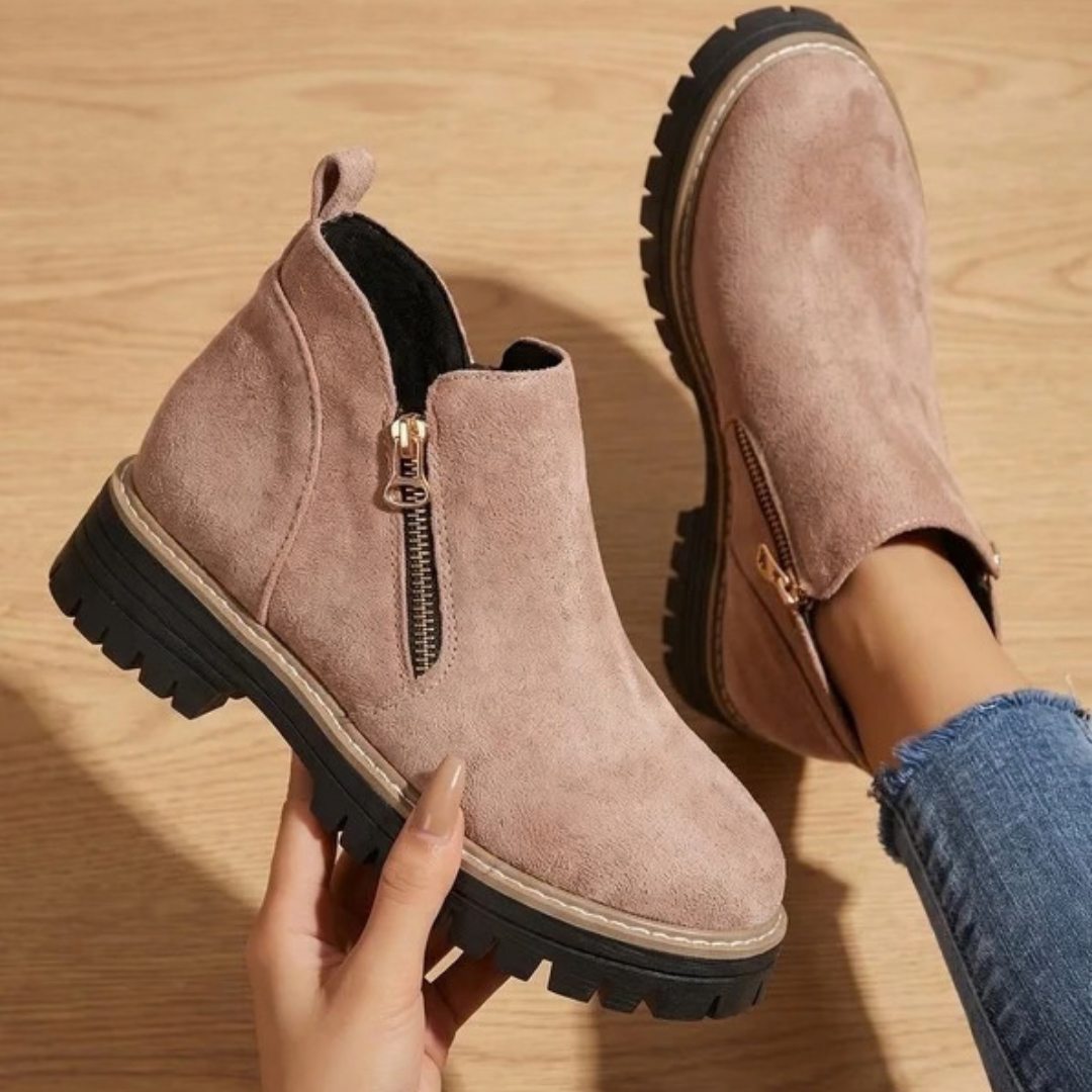 Philippa | Damen Orthopädische Stiefeletten mit Reißverschluss und Leoparden
