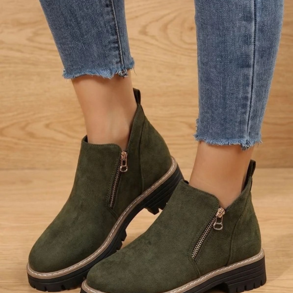 Philippa | Damen Orthopädische Stiefeletten mit Reißverschluss und Leoparden