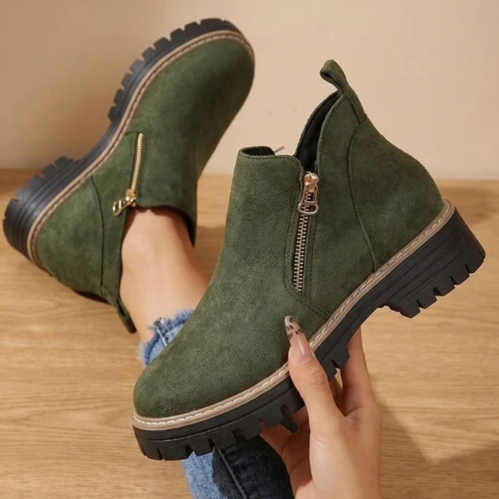 Philippa | Damen Orthopädische Stiefeletten mit Reißverschluss und Leoparden