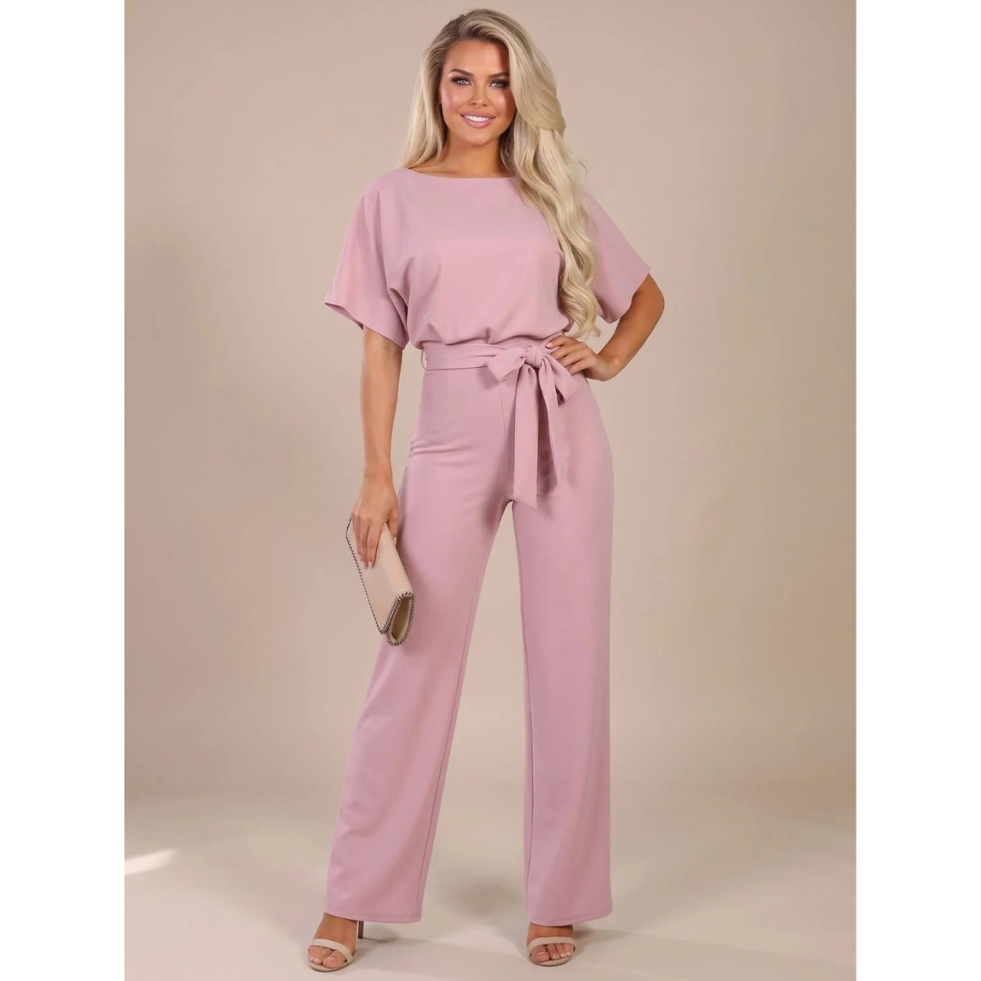 Philomena | Damen Jumpsuit mit weitem Bein und Gürtel