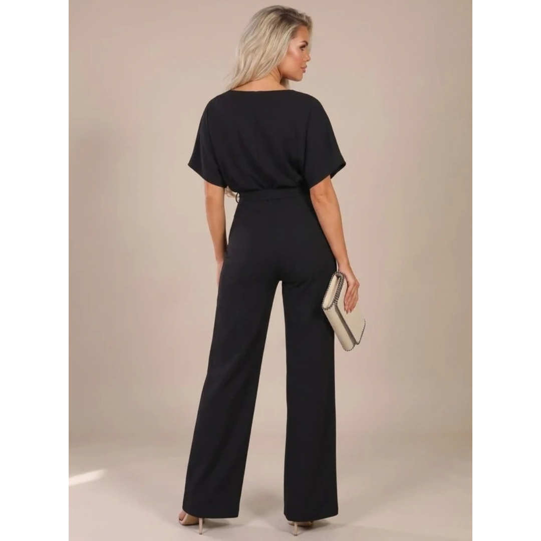 Philomena | Damen Jumpsuit mit weitem Bein und Gürtel