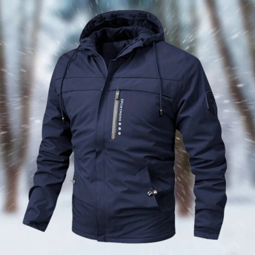 Rafael | Herren Regenjacke Wasserdicht Mit Kapuze Und Wärme Design