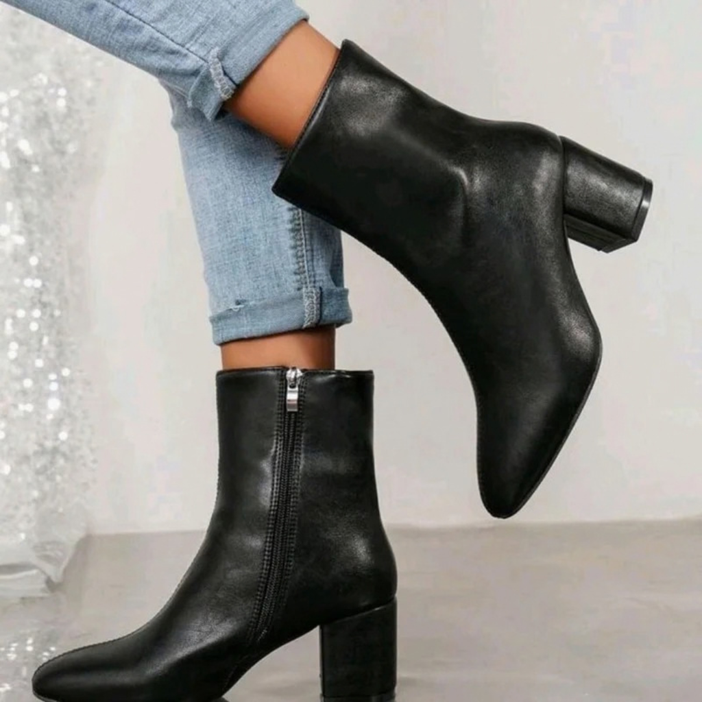 Rahel | Damen Orthopädische Stiefeletten mit Absatz und Verschluss