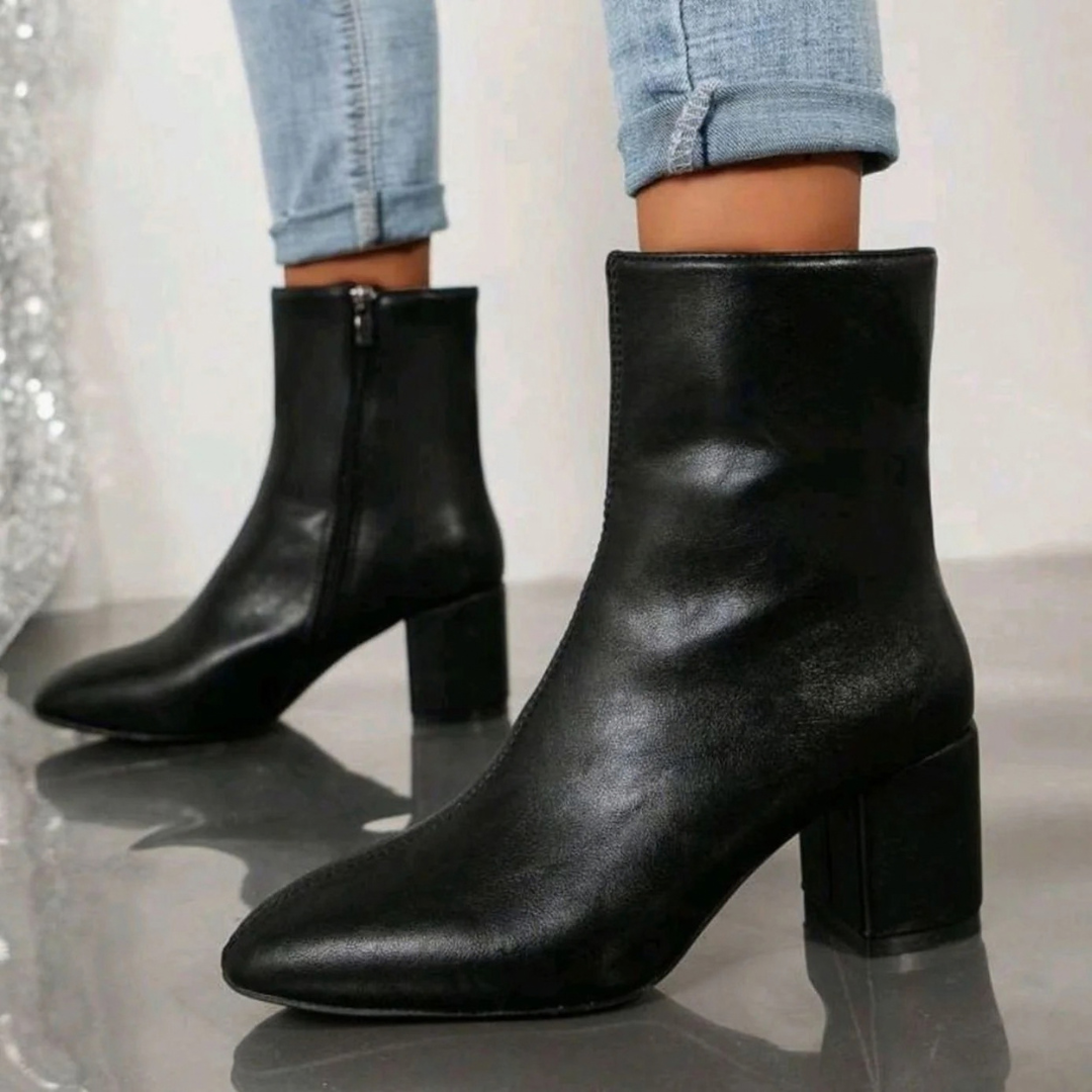 Rahel | Damen Orthopädische Stiefeletten mit Absatz und Verschluss