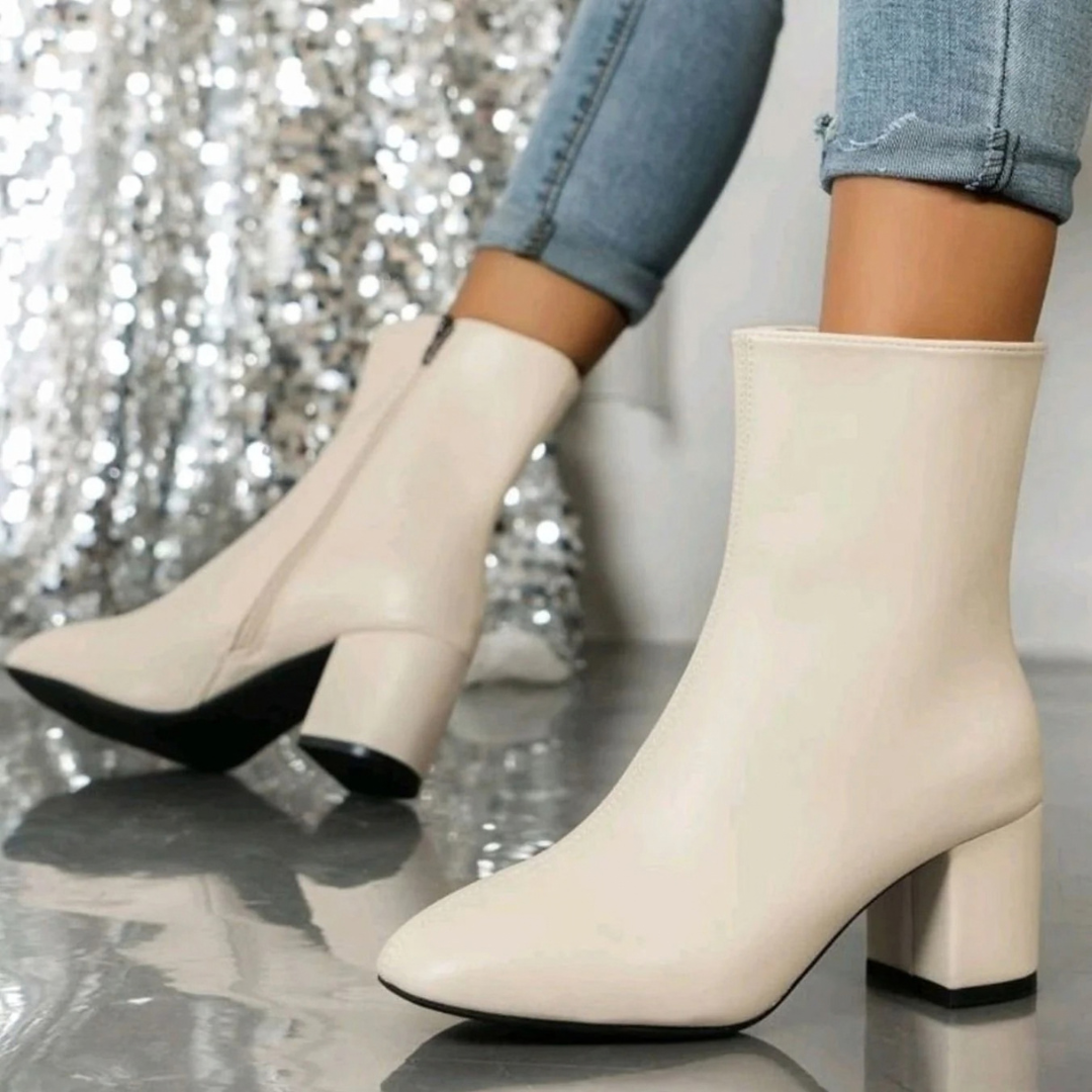 Rahel | Damen Orthopädische Stiefeletten mit Absatz und Verschluss
