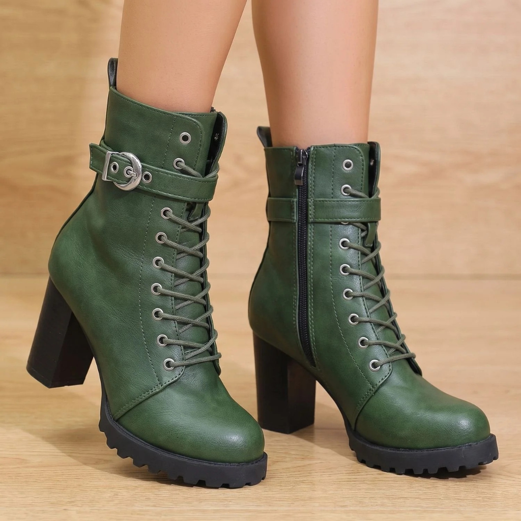 Rainer | Damen Orthopädische Stiefel mit Schnalle und Absatz