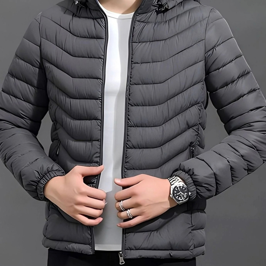 Rainer | Herren Jacke mit Kapuze und Reißverschluss