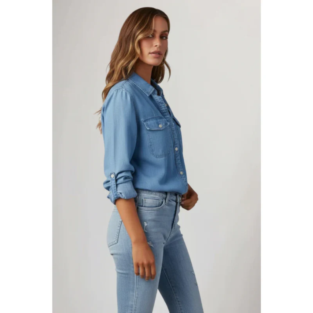 Ramona | Damen Bluse Langarm Elegant Freizeit Modern