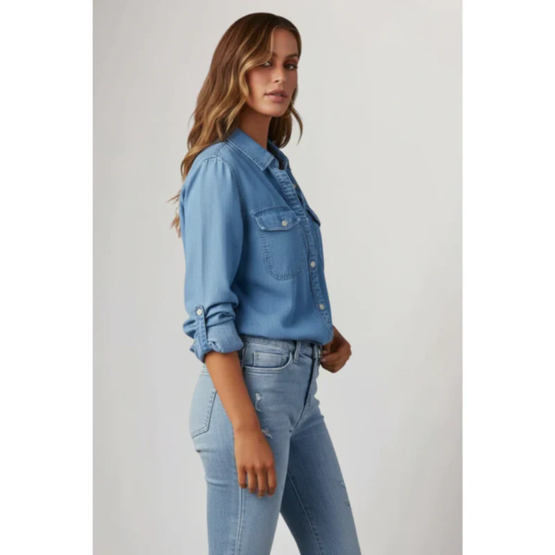 Ramona | Damen Bluse Langarm Elegant Freizeit Modern