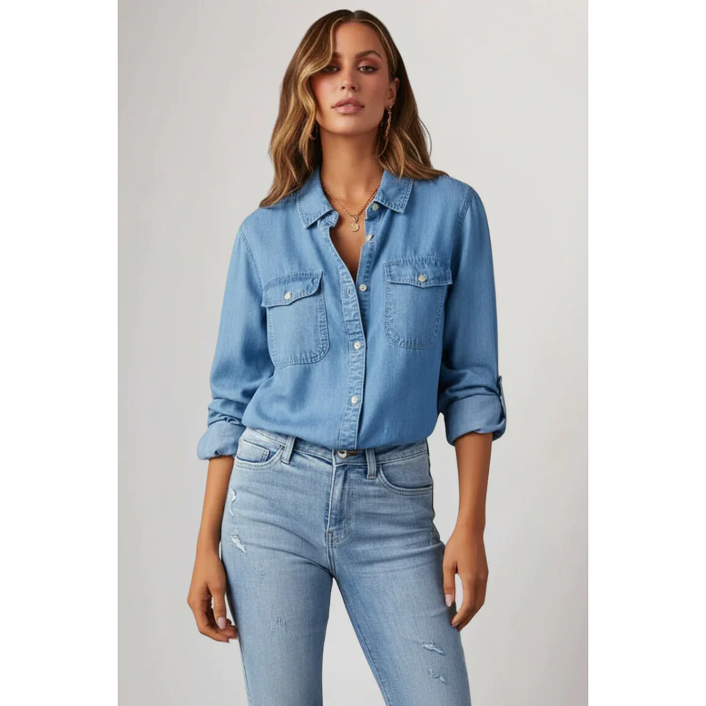 Ramona | Damen Bluse Langarm Elegant Freizeit Modern