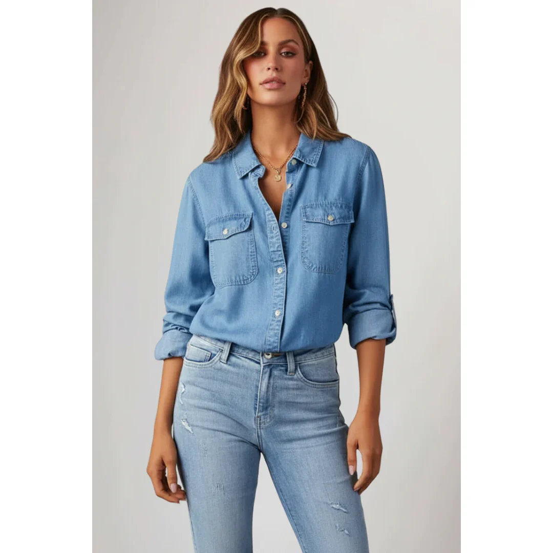 Ramona | Damen Bluse Langarm Elegant Freizeit Modern
