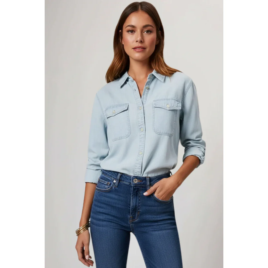 Ramona | Damen Bluse Langarm Elegant Freizeit Modern