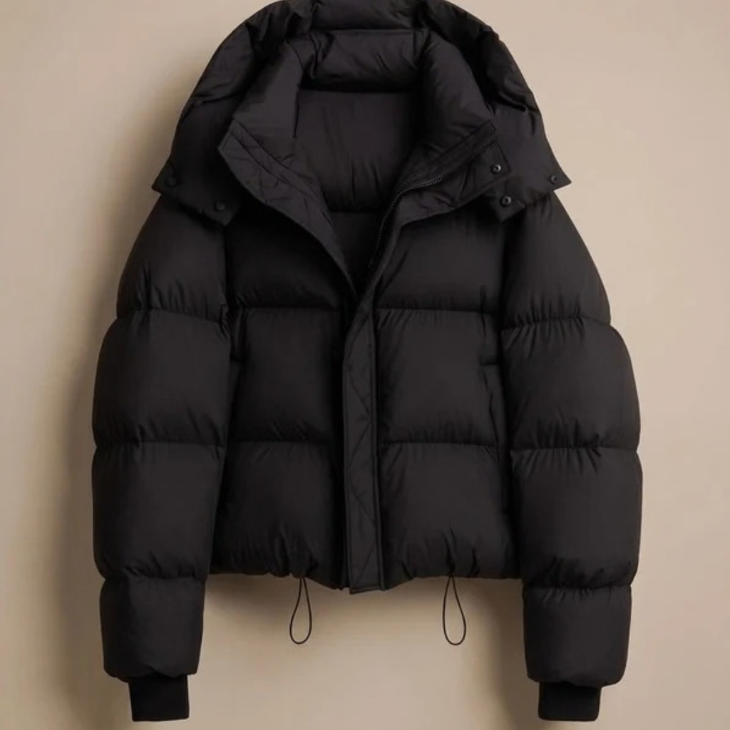 Ramona | Damen Puffer Winterjacke mit Kapuze und Oversize Design