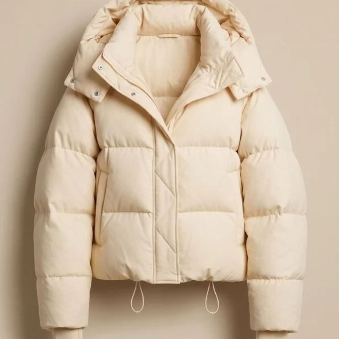 Ramona | Damen Puffer Winterjacke mit Kapuze und Oversize Design